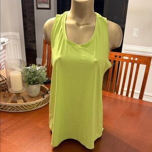 Athletic Works Neon Lime Racerback Tank Top